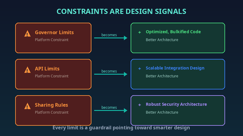 Working with constraints, not against them